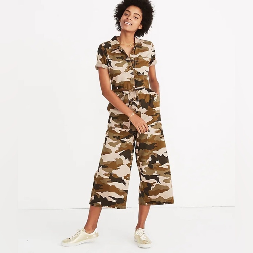 Madewell Camouflage Jumpsuit